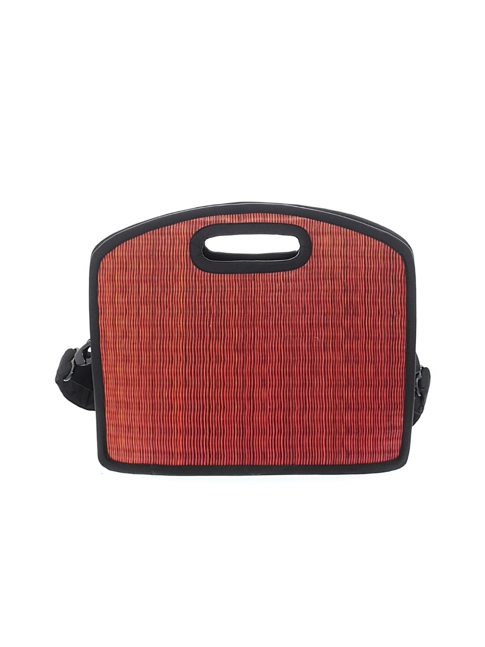 Red Textured Crossbody Bag with Top Handle